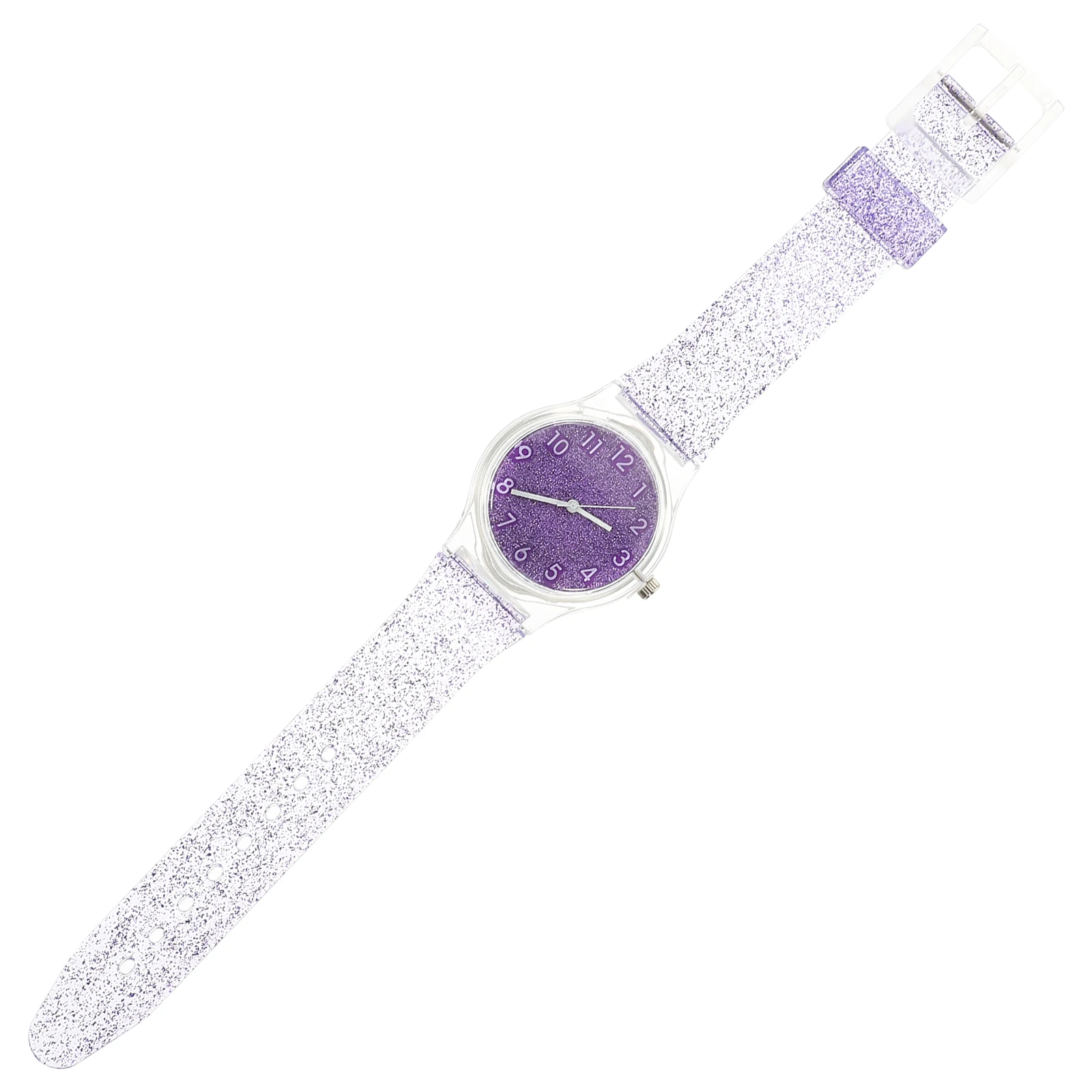 

Transparent Silicone Wristwatch Adjustable Strap Watch Glitter Watch Watches
