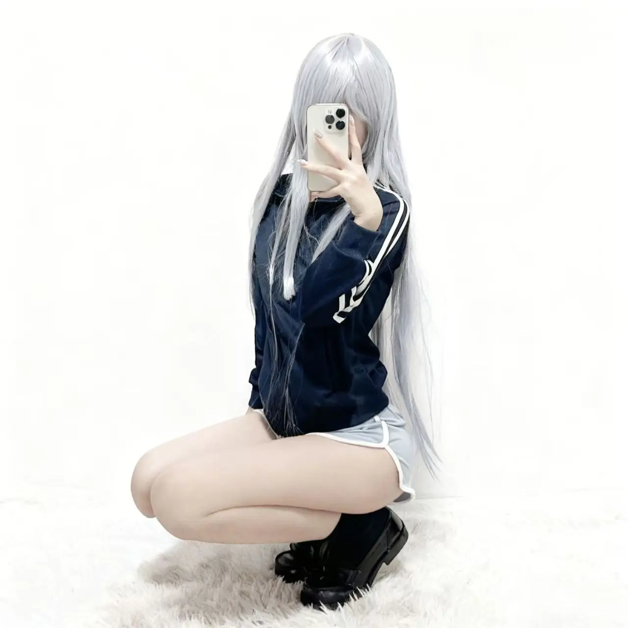 Kanade Yoisaki Cosplay Costume Set - Patchwork Stand-Collar Coat, Hoodie & Shorts, Daily Wear Available view 3