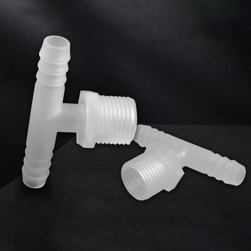 Plastic Barb Hose Fitting Tee 4~20mm 3 Way Hose Tube T-Type 1/8\