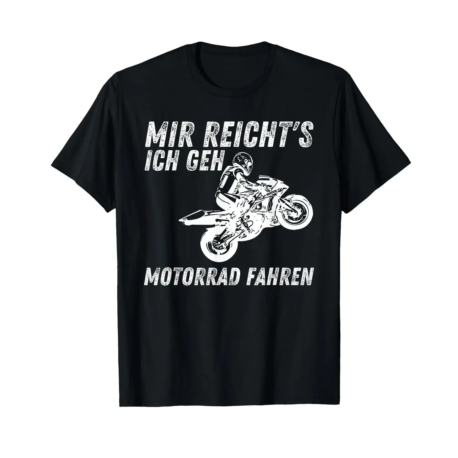 Mir reichts Ich geh Motorrad fahren Biker Motorradfahrer T Shirt vintage Washed Versatile Stretched Stylish Breathable Unisex