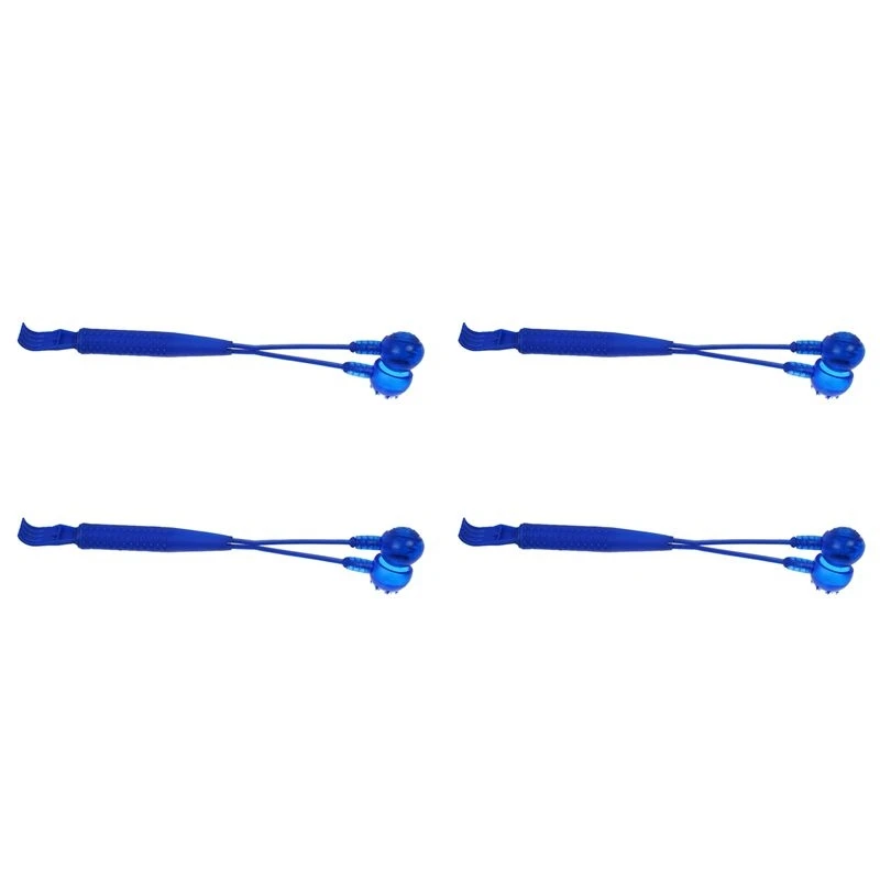 4X Plastic Blue 2 In 1 Magnetic Hammer Knock Massager Back Scratcher