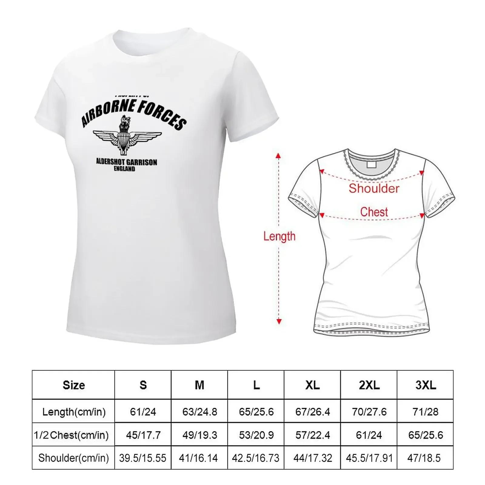 Property of Airborne Forces - Aldershot Garrison T-shirt tees korean fashion summer tops t shirt for Women