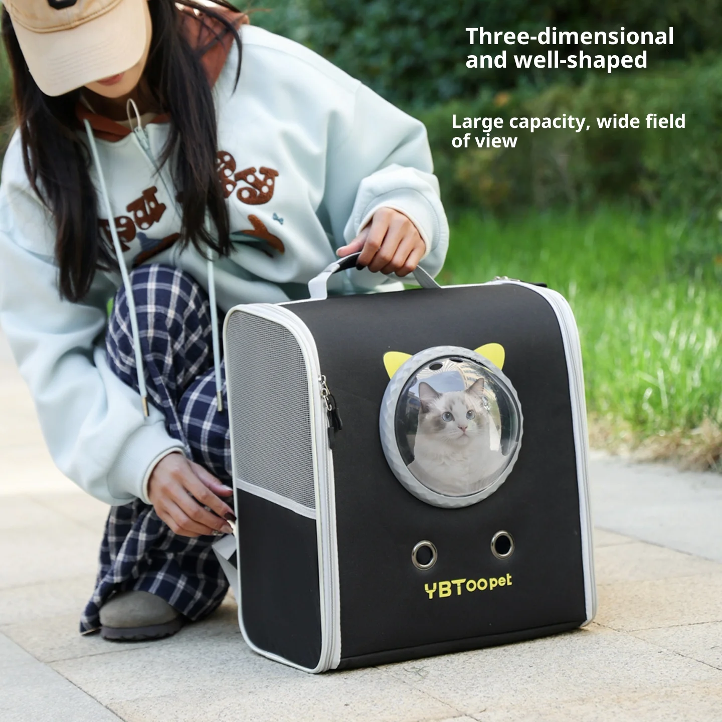 Mochila transportadora cápsula espacial anti-estrés para gatos y perros - imagen 4