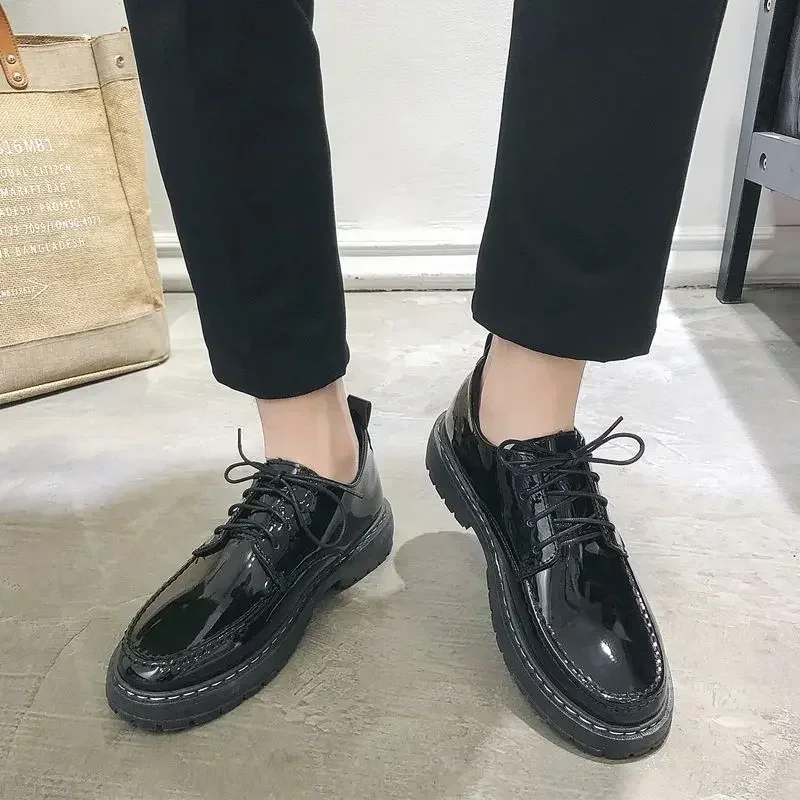 

Формальные деловые мужские кожаные туфли-броги с круглым носком, трендовая мужская повседневная обувь 2024, классическая оригинальная модная распродажа, новинка