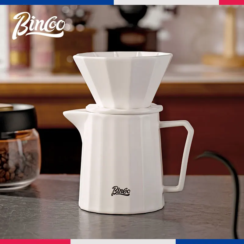 Imagem -03 - Bincoo Despeje sobre Café Cerâmica Coffee Pot Conjunto 600ml Cafeteira Cafeteira Copo de Café de Vidro Funil de Café Gotejamento Conjunto de Café