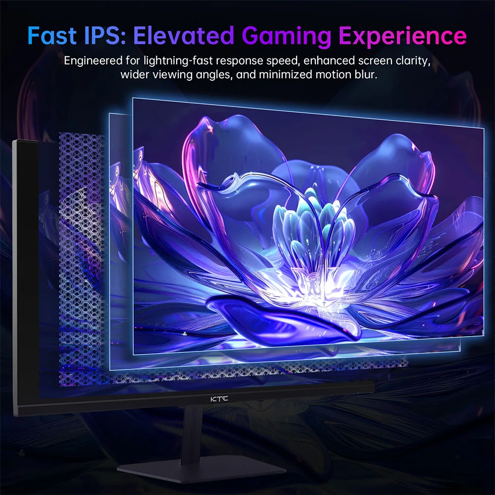 Monitor para Juegos Ktc H24F8 de 23.8» 1920*1080 16:9, Pantalla IPS Rápida, Frecuencia de Actualización de 180Hz, Tiempo de Respuesta de 1ms, Relación de Contraste de 1000:1, HDR10 4