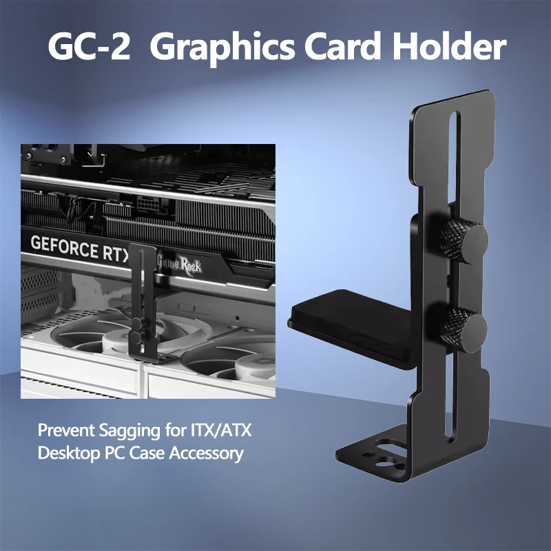 ICE Whale GC-2 Graphics Card Holder Adjustable Jack GPU Video Card Bracket Prevent Sagging for ITX/ATX Desktop PC Case Accessory