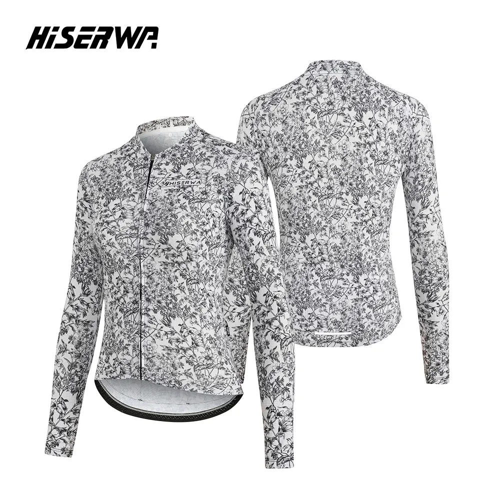 

HISERWA Cycling Jersey Summer Women Slim Fit Anti UV Aero Cycling Jersey Long Sleeve Top Quality Breathable Quick Dry Bike Shirt
