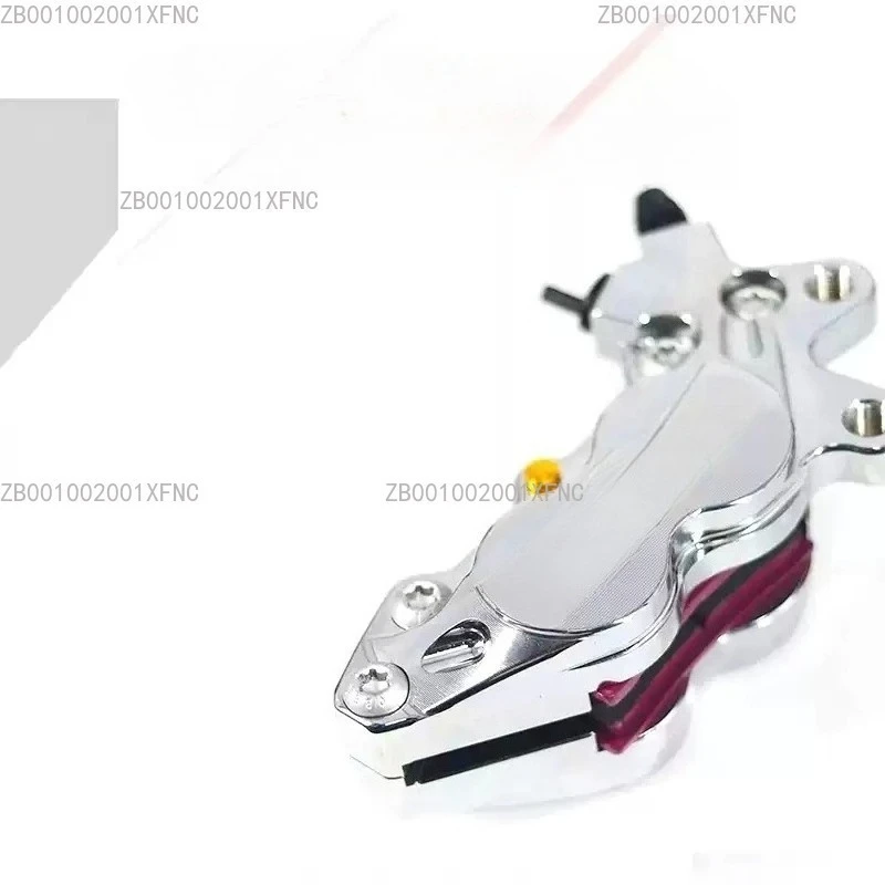 Machined Four-Piston Brake Caliper for Motorcycle & Electric Vehicle Modification