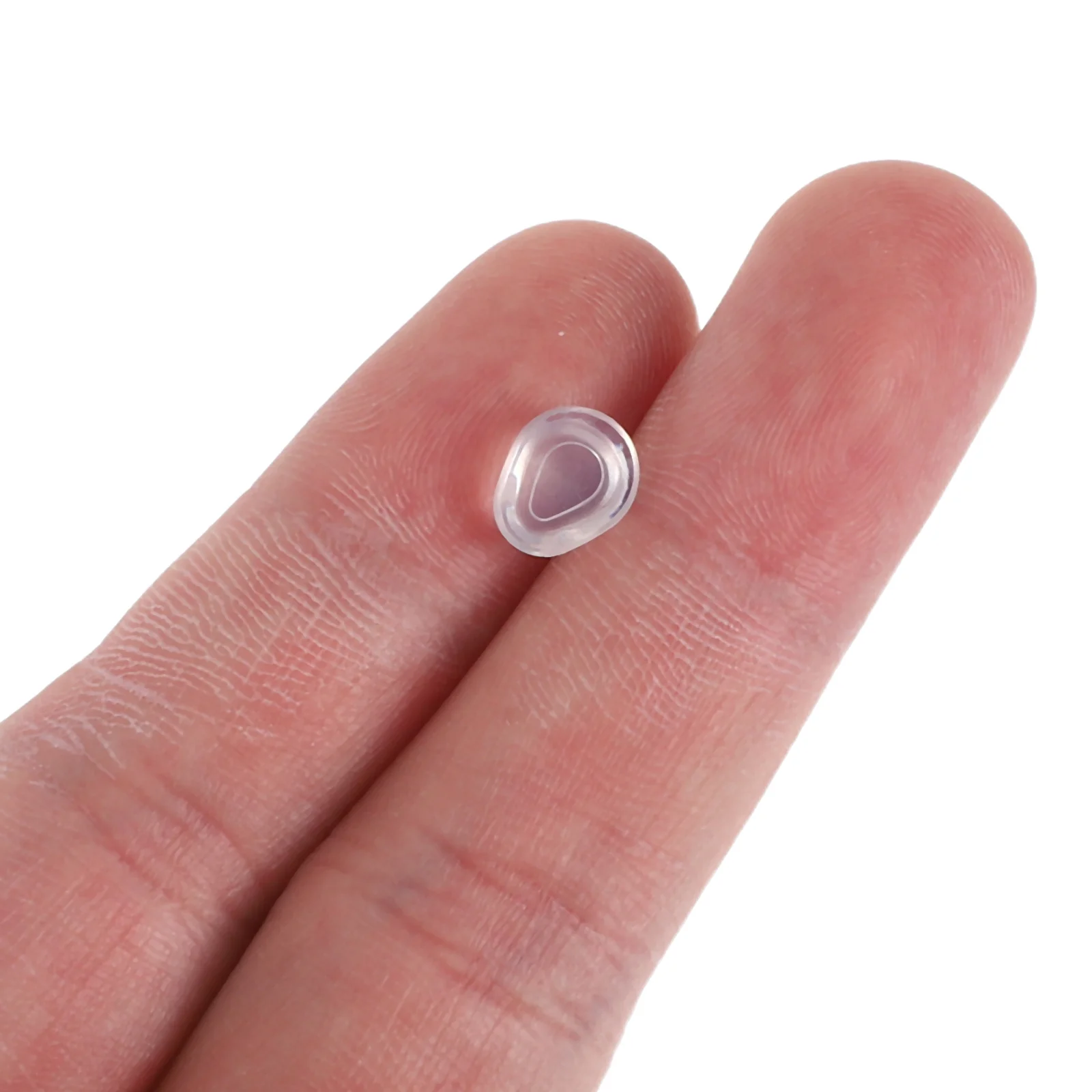 

50Pcs Soft Clear Silicone Nose Pads Push-in Replacement Glasses Nosepieces Antislip Nose Bridge Cushions for Eyeglasses