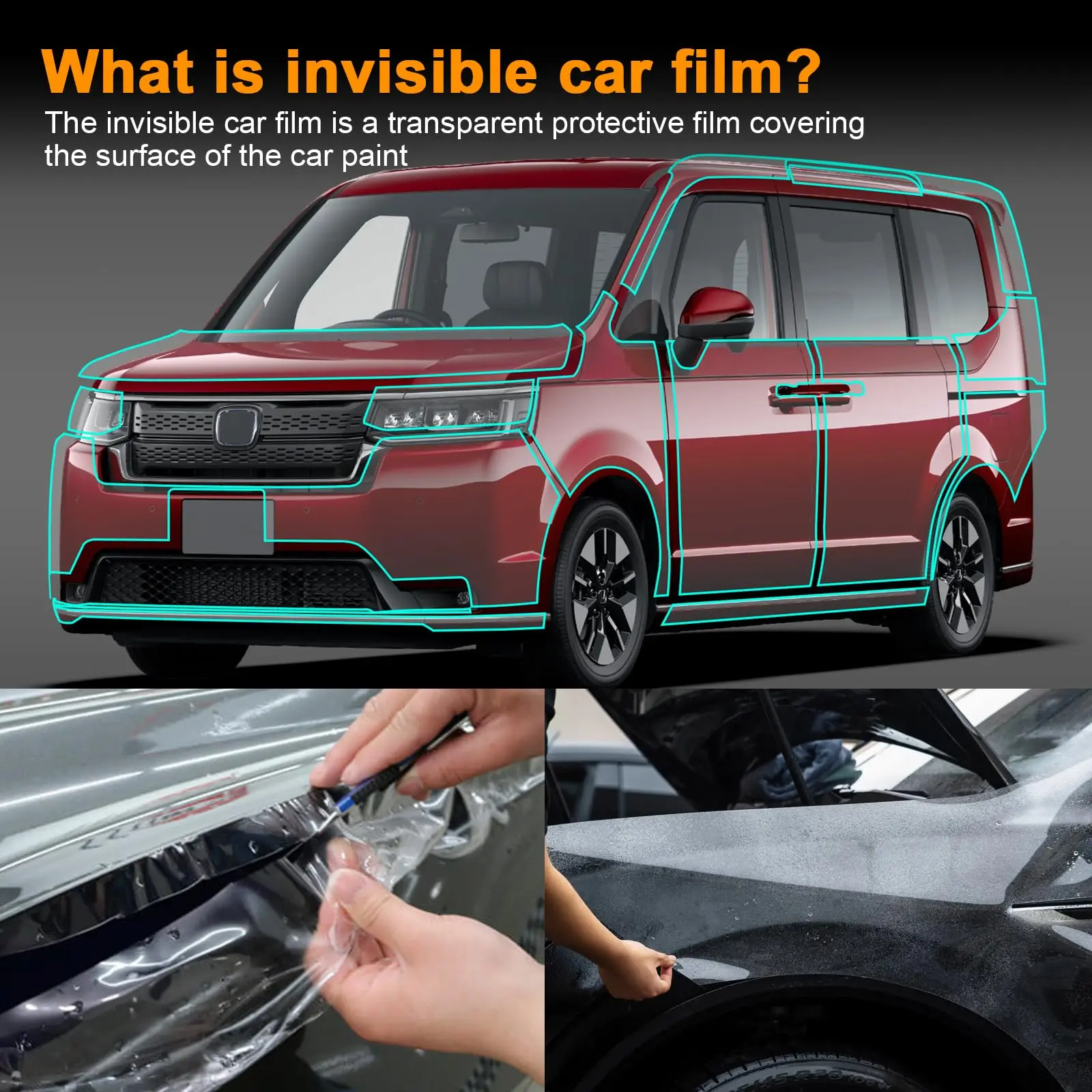 

Защитная пленка из ТПУ 8.5mil для кузова Honda StepWGN RP8 2022-2025, прозрачная, устойчивая к царапинам, предварительно нарезанная, комплект PPF