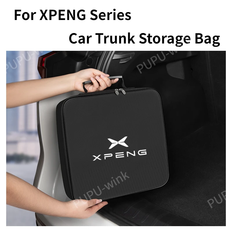 Per XPENG Series Car Charge Cable Storage Box Car Trunk Storage Bag per XPENG X9 G9 P7 P7i G6 P5 G3i impermeabile Stowing Tidying