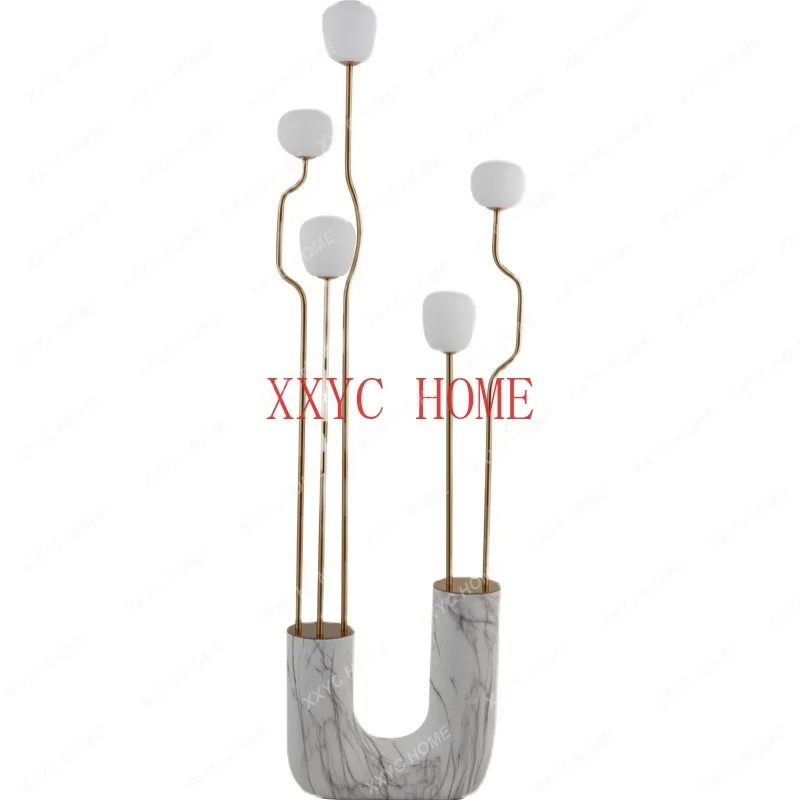 

Living Room Floor Lamp Post-Modern Simple Study Model Room Villa Exhibition Hall Creative Glass Lamps