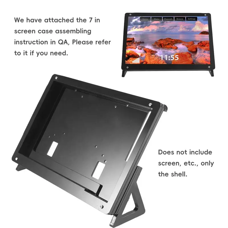 7 Inch Lcd Acrylic Bracket Case Contact Screen Case Holder Bracket For Raspberry Pi 3 Model B+ Customer Favorite