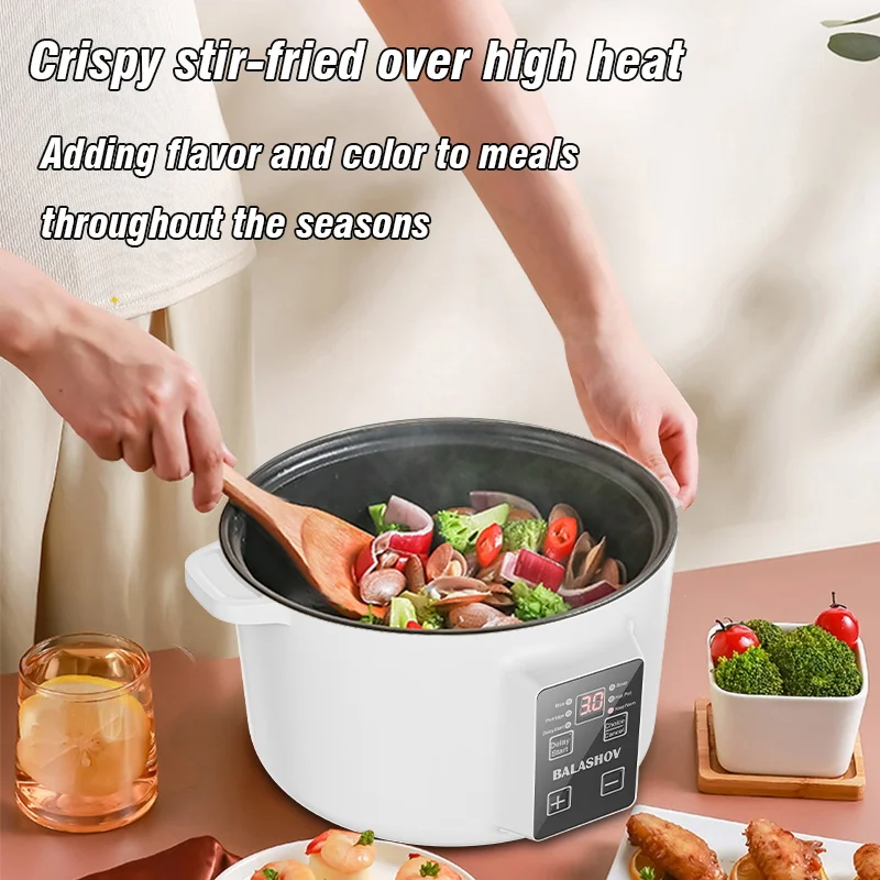 220 فولت طباخ كهربائي غير عصا الطبخ 3.5L إناء/ قدر متعدد الوظائف طباخ كهربائي وعاء الأرز الذكي للمنزل وعاء ساخن كهربائي