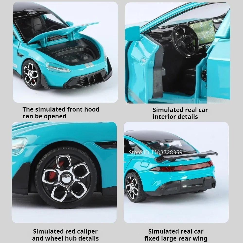 1:32 新エネルギーSU7 ONEカーモデルおもちゃ 合金ダイキャスト プルバック ドア開閉 サウンドライト装飾 車両模型 子供向け