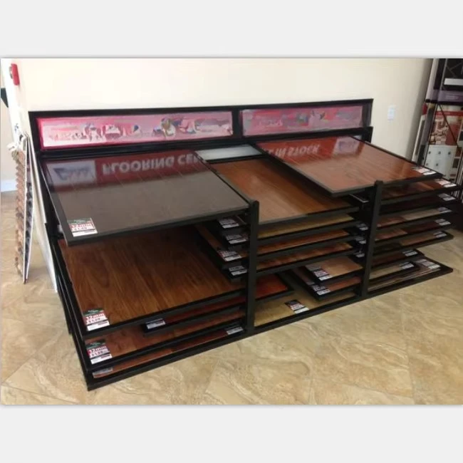 &c New Design Sliding Metal Wood Flooring Display Rack Wooden Flooring Sample for Hardwood Floor Ceramic Tile