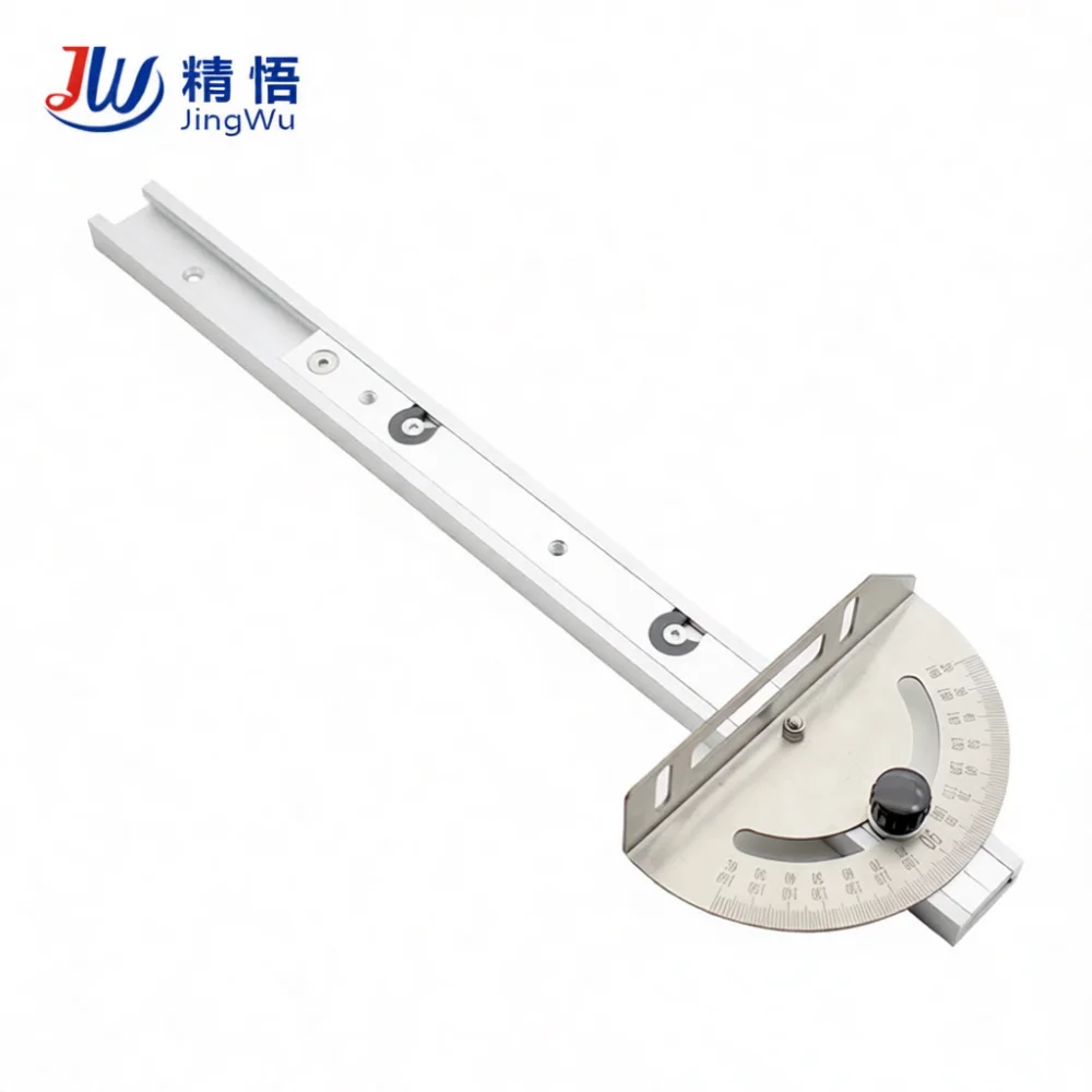 Professional Miter Gauge For Jingwu Sawing Machine Woodworking Angle Cutting Tool Durable Steel Sliding Jig Gadget Precise