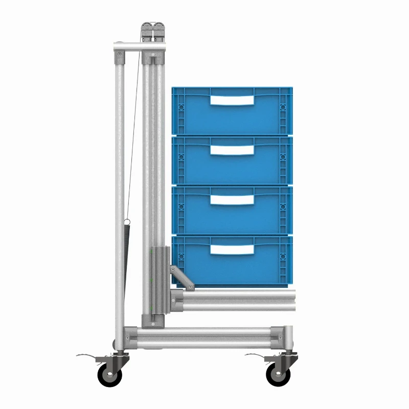 Spring lifting material workshop No power and labor-saving truck Multi-layer material easy lifting