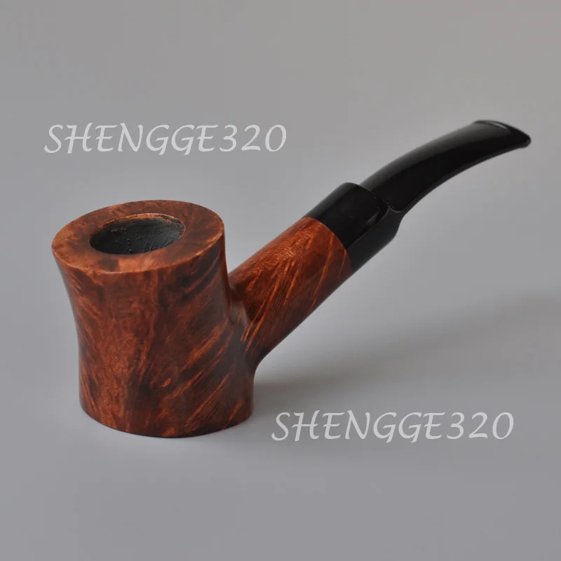 اليدوية براير الجذر خشبية جليسة التبغ الأنابيب بوكر خشب الكرز عازمة الجذعية متوسطة الحجم #1