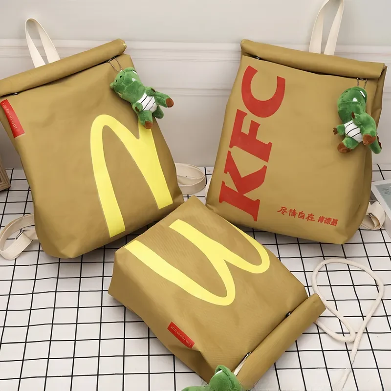 Backpack McDonald Wholesale KFC School Drawstring Kawai Personalized Student Backpack Casual Drawstring Backpack Birthday Gift