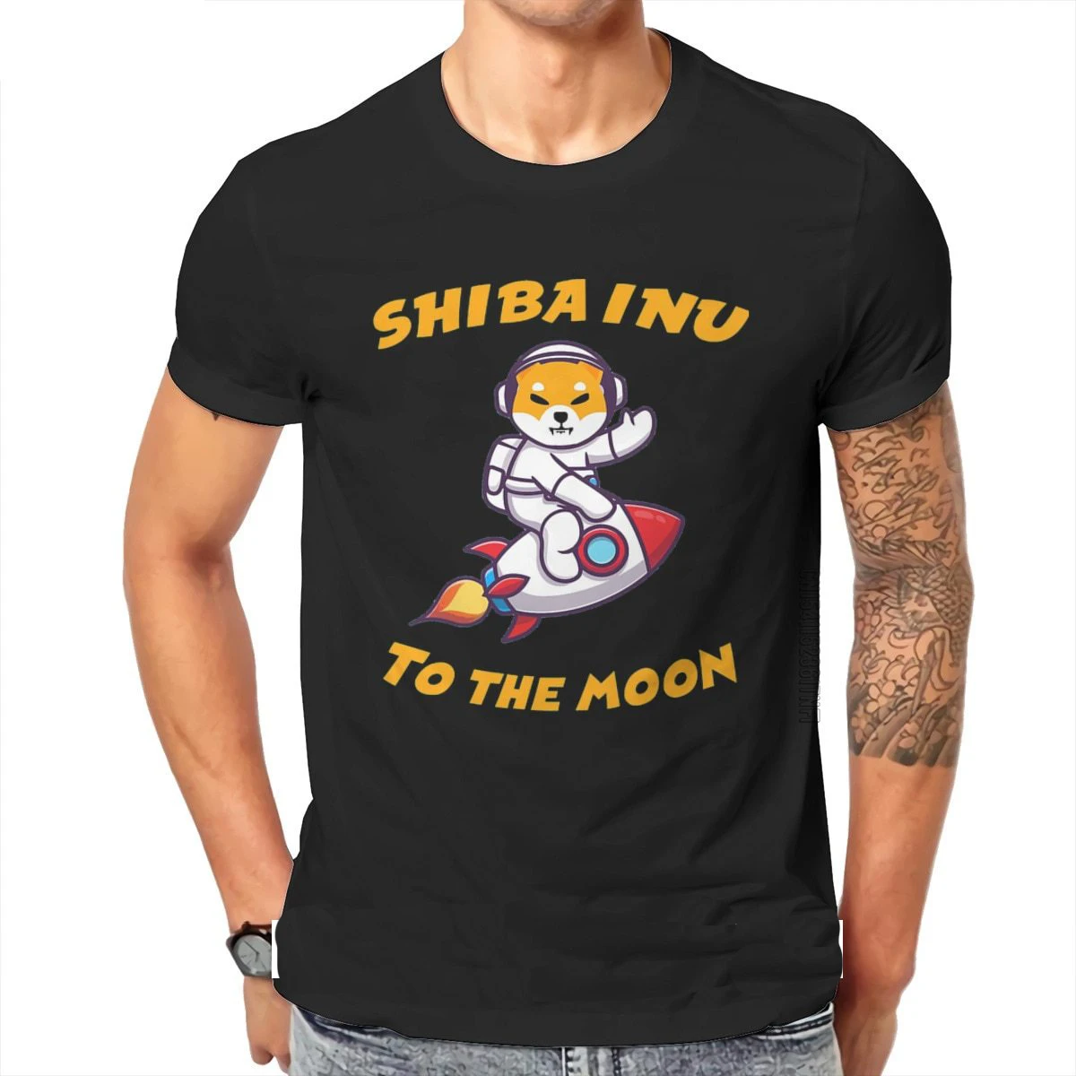 Shib Shiba Inu Crypto Cryptocurrency Coin Tshirt For Men Shibarmy Tees Cotton T Shirt Novelty T-Shirt Harajuku Streetwear