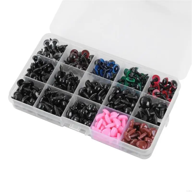 

85WA 560PCS Black Color Eyeball Doll Jewelry Black Plastic Stuffed Safety Eye for Toy DIY Funny Toy Eye Stuffed Animals