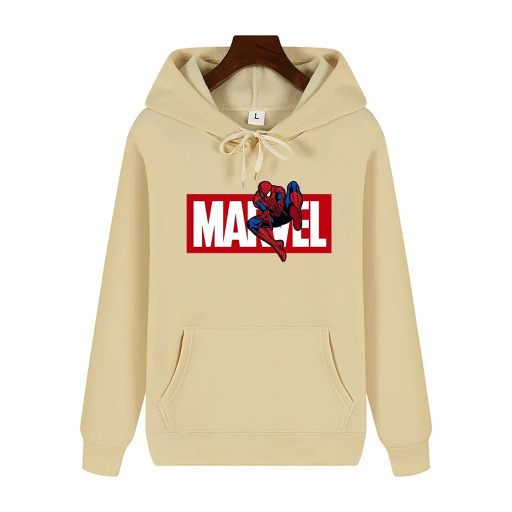 Herbst und Winter bequemer, weicher, verdickter Marvel Spider-Man bedruckter, hochwertiger, lässiger, modischer, warmer Street-Hoodie für Herren