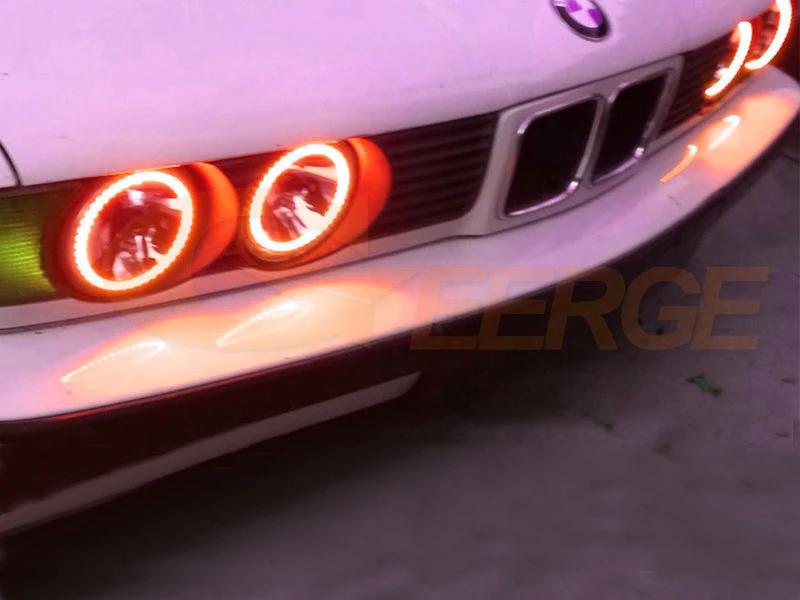 For BMW E30 E32 E34 RF Remote Bluetooth-Compatible APP Multi-Color Ultra Bright RGB LED Angel Eyes Halo Ring Kit