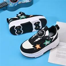 

New Comfortable and fashionable netted children's four-wheel roller skates and outdoor walking shoes kids gifts kids sneakers