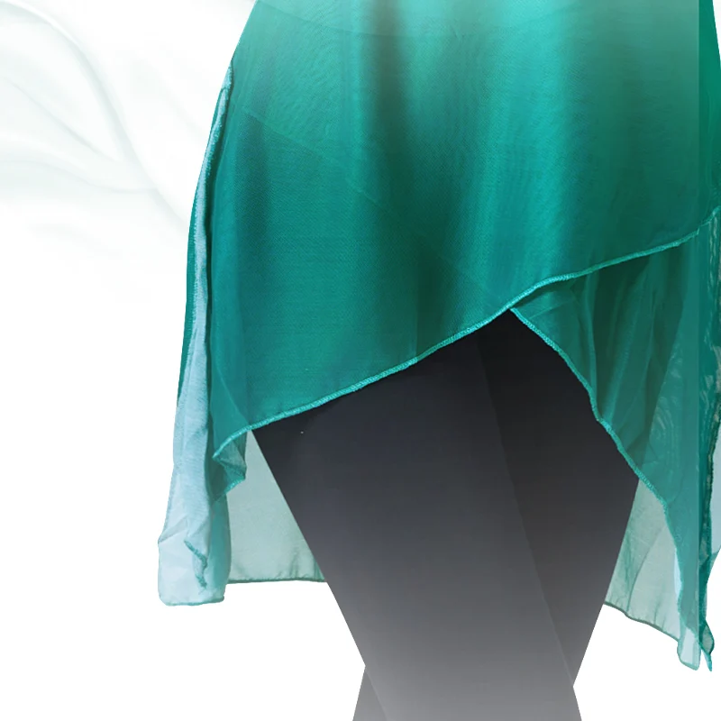 Disfraz de danza clásica para mujer y niño, ropa de Ballet, Tops de gasa degradada, traje deportivo de Yoga, bailes folclóricos chinos, manga
