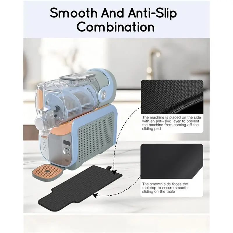 B83B-For Ninja Slushie Max FS605 Series Replacement Sliding Pad For Frozen Drink Machines Quickly Slides On Table