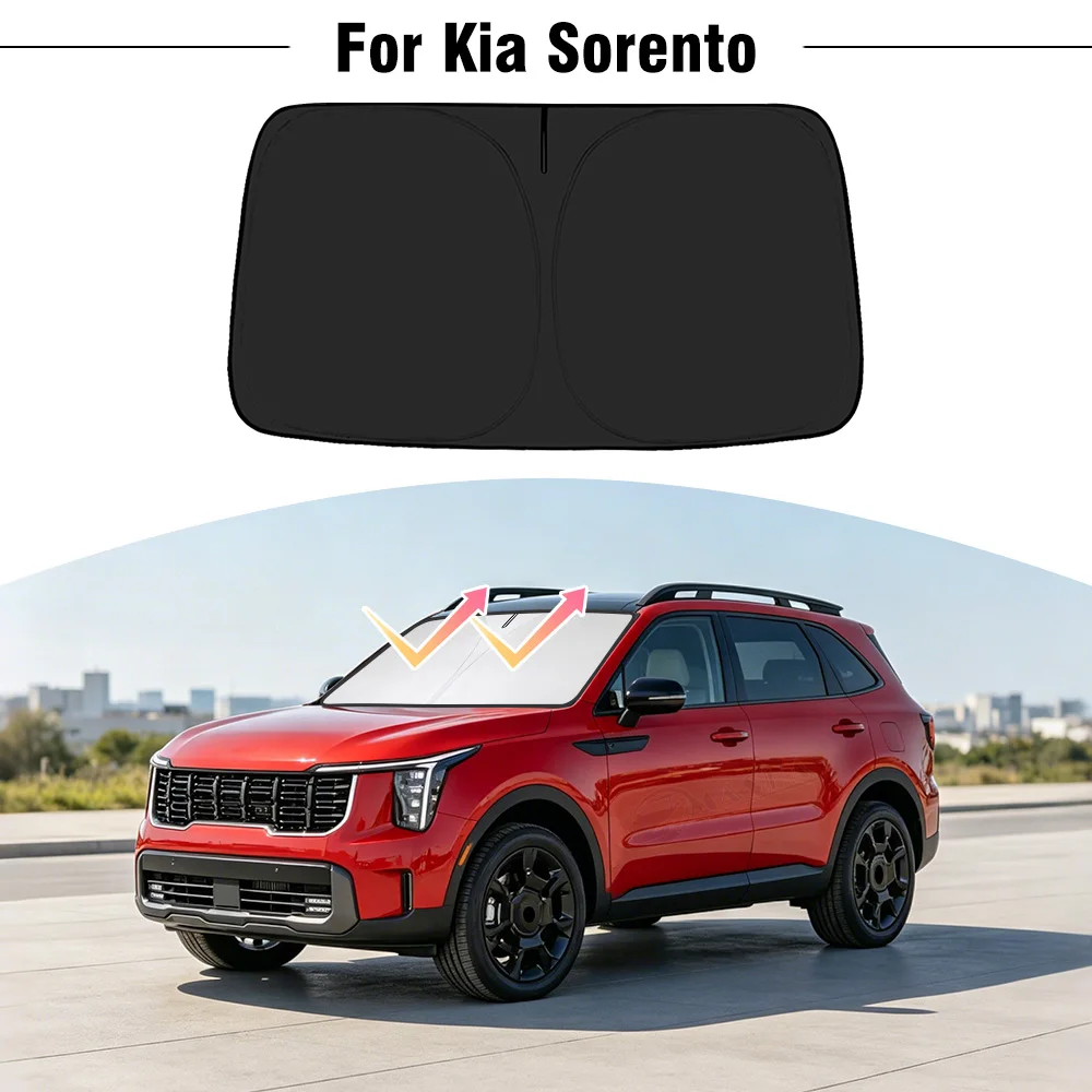 Windshield Sunshade Cover For Kia Sorento 2016-2025 2026 Front Window UV Protection Visor Sun Shade Vehicle Interior Accessory