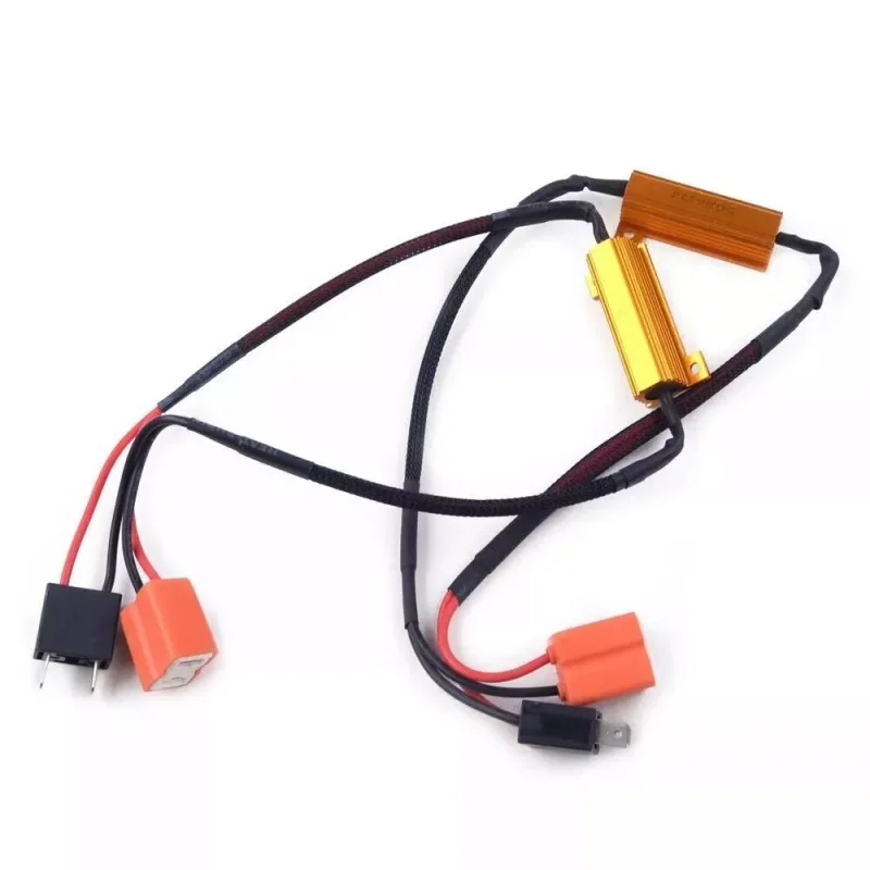 2X Error Free Canbus H7 50W 6Ohm Car LED Headlight DRL Fog Light Load Resistor Wiring Canceller Decoder