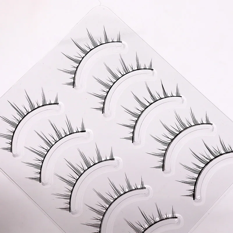 5 pairs set acrylic fake lashes natural imitation makeup cross false eyelashes beauty eyes makeup set lash extension supplies