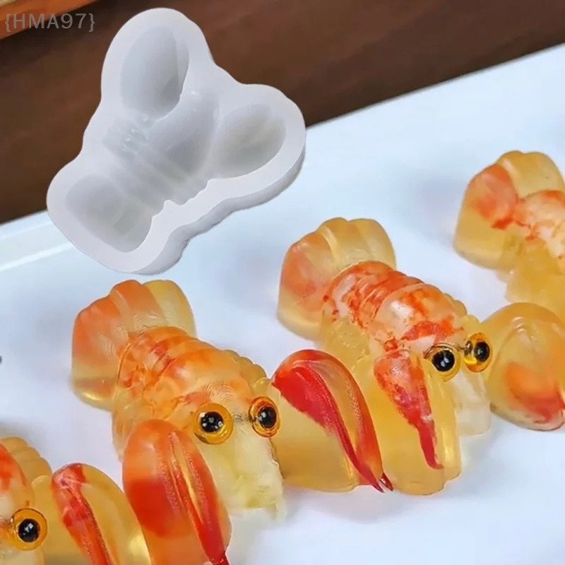 Lobster Koi Fish Silicone Cake Chocolate Mould Jelly Handmade Sugarcraft Bar Candy Mold Household Kitchen Bakeware Cake Tools