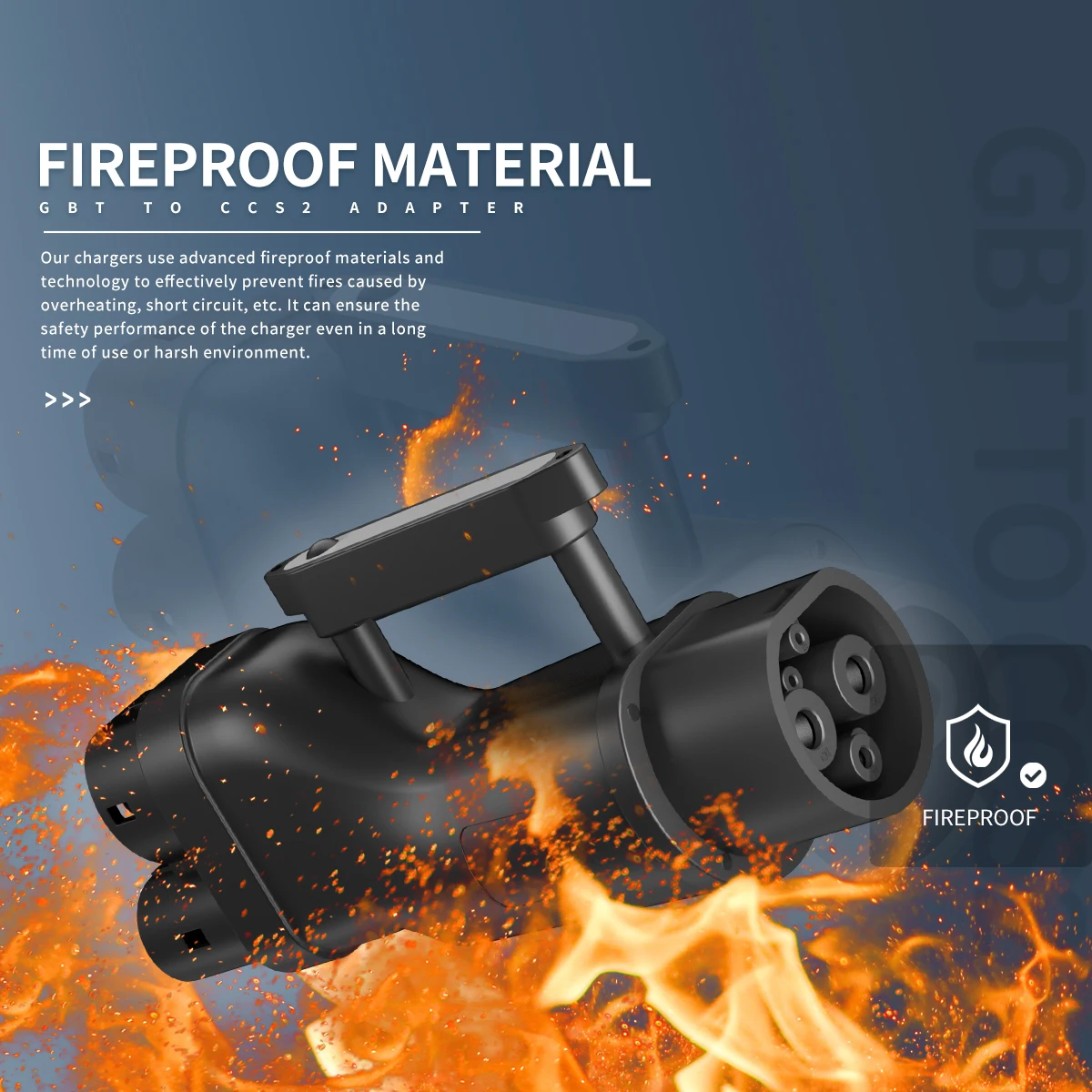 WUFEN GBT إلى CCS2 محول 250A تيار مستمر كومبو 2 شاحن سيارات كهربائية موصل تيار مستمر سريع لشاحن GBT تيار مستمر إلى CCS2 شاحن محول السيارة