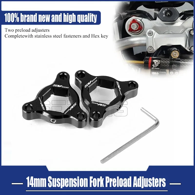 

Fit For SUZU@KI GSXR 1000 01-08 SV1000/S14MM CNC Suspension Fork Preload Adjusters