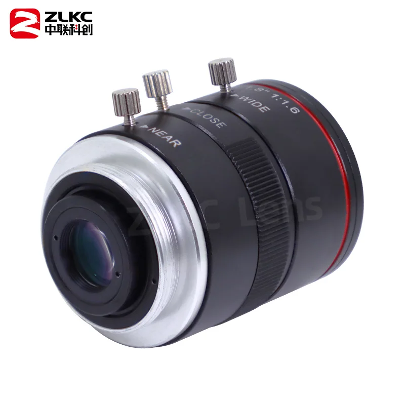 ZLKC 6-12 مللي متر عدسة متغيرة البعد البؤري CCTV ماكرو 1/1.8 ''أجهزة الاستشعار C-Mount كاميرا F1.6-C دليل القزحية 3MP عدسة لكاميرات المراقبة