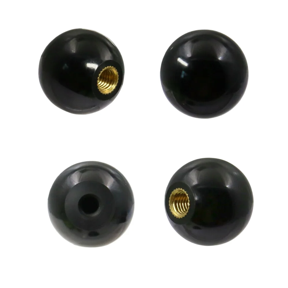 Black Red Bakelite Ball Knobs M4 M5 M6 M8 M10 M12 Phenolic Plastic Round Handle Ball Knobs Machine Handle Replacement Parts