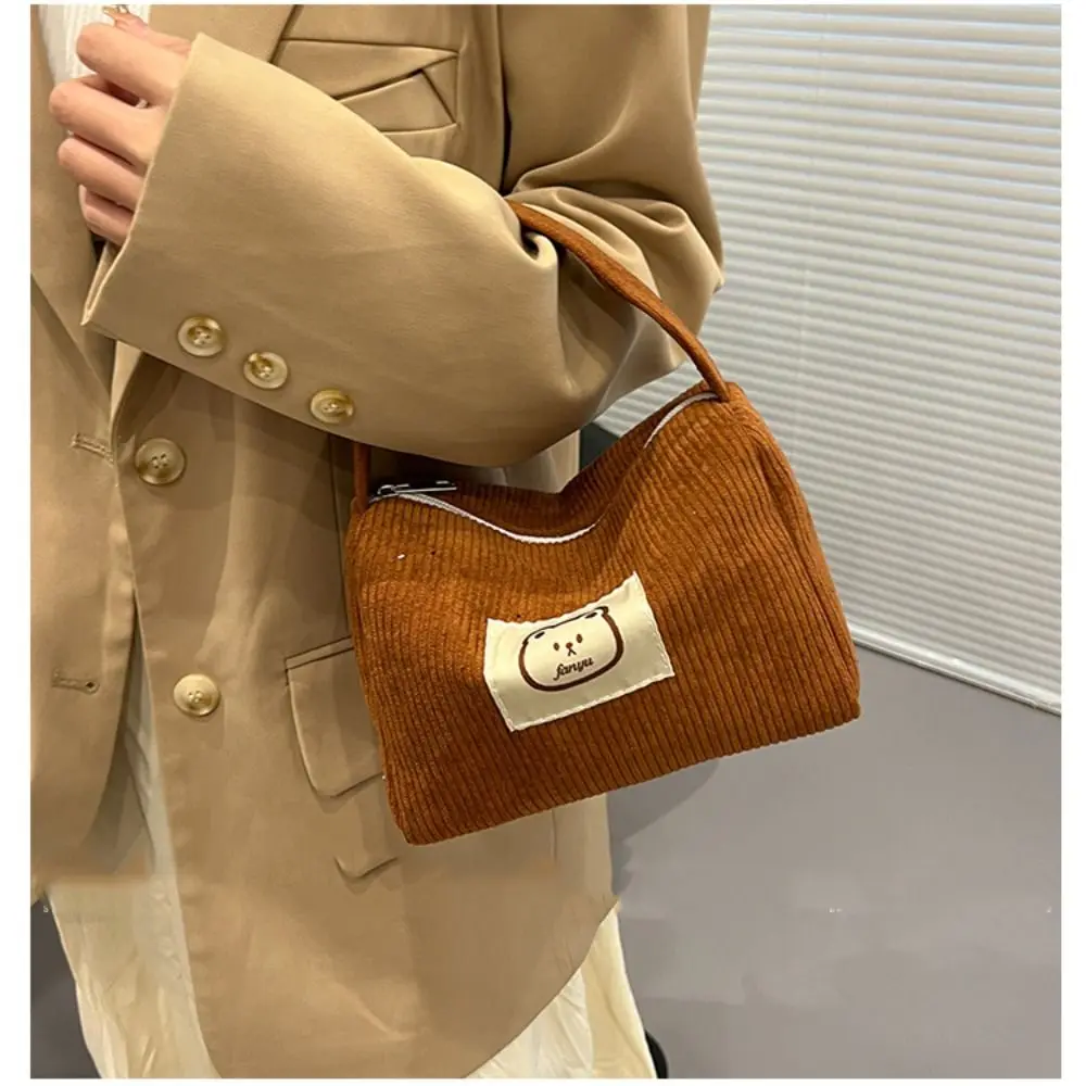 

Милая вельветовая сумочка, мягкая, вместительная, косметичка, женская сумка