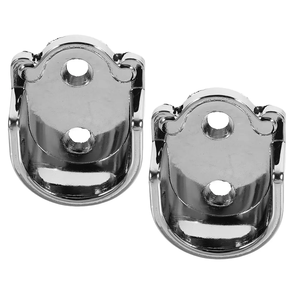 

2pcs Flange Socket Bracket Zinc Alloy Closet Rod End Support For Wardrobe Bathroom Laundry Room Closet Pole Holder