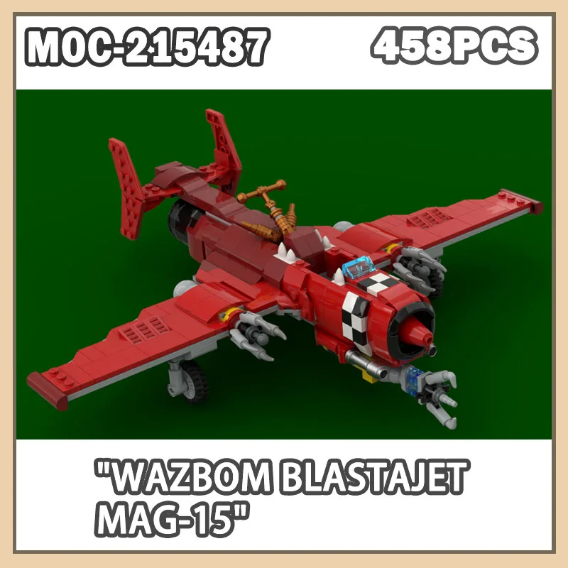 

MOC-215487 Wazbom Blastajet MaG-15 Building Block Assembly DIY Boy Model Combat Aircraft Brick Toys 458PCS