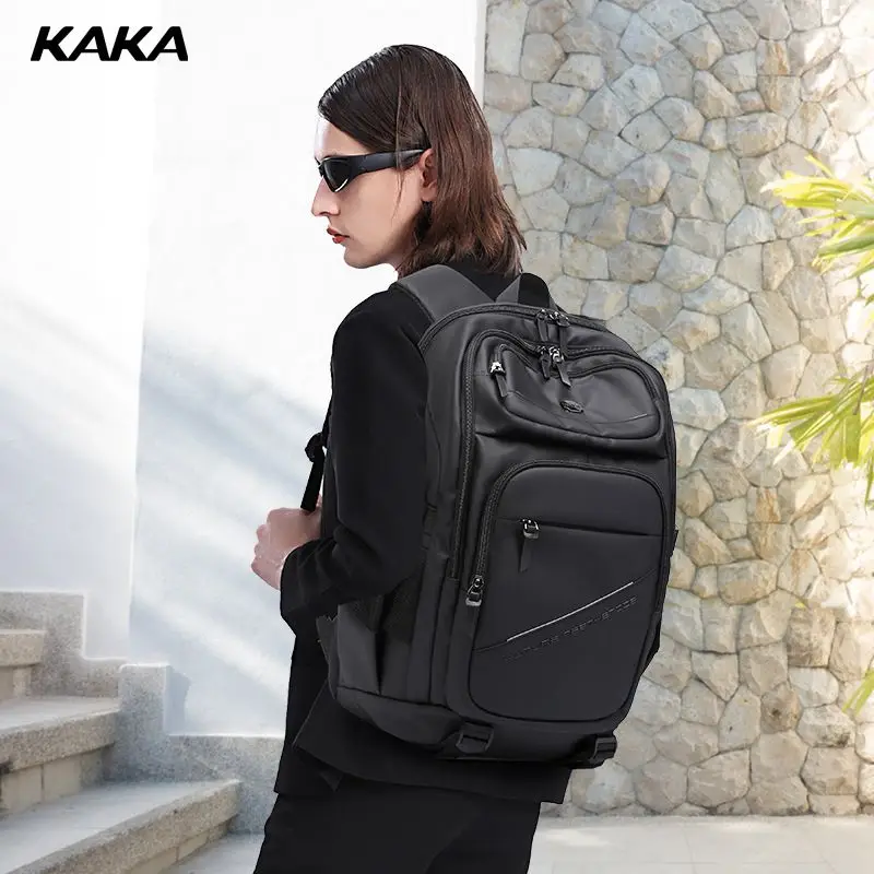 KAKA Men Backpack Anti-theft 15.6 Inch Multifunction Laptop Business Waterproof Backpack Outdoor Travel Bachion Bag Mochila