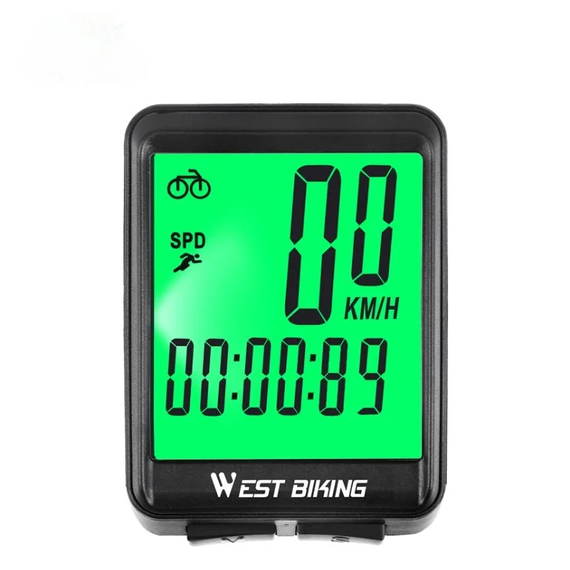 

Bicycle Wireless Computer, MTB Road Bike Odometer, Waterproof with Backlight, Cycling Speedometer, LED Rate, Stopwatch