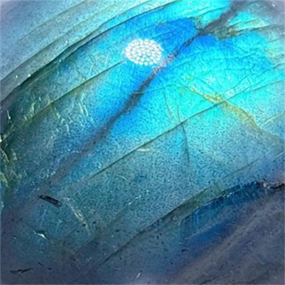 Blue Labradorite Sphere Natural Crystal Home Decoration Room Decor Luck Beautiful Quartz Stone Garden Healing Energy Love Gifts