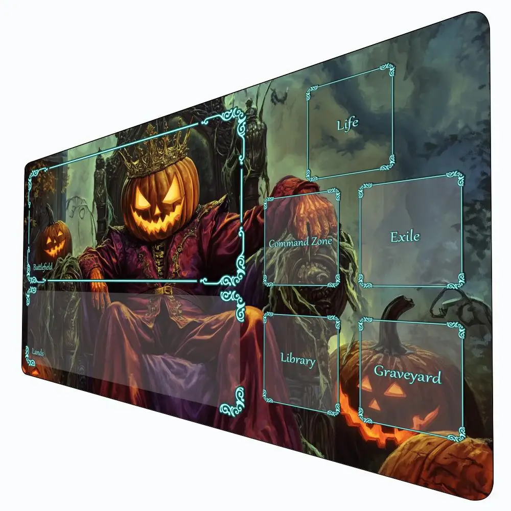 

Pumpkin King anime Magic Card Gaming Mat with zone mtg playmat desk mat Commander Playmat suitable for game gathering magic rug