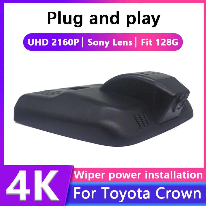 For Toyota Crown 2023 2024 Front and Rear 4K Dash Cam for Car Camera Recorder Dashcam WIFI Car Dvr Recording Devices Accessories