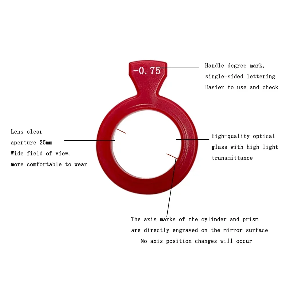 DIA 38mm +0.50D-+3.50D Cylinder Lenses Optical Trial Lens Replace Lenses