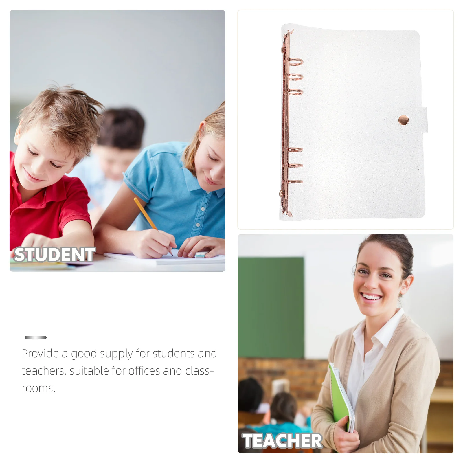 

PVC Protective Notebook Cover Binder Notepad School Office Supply Handbook Shell Diary Journal Case Notepad Cover
